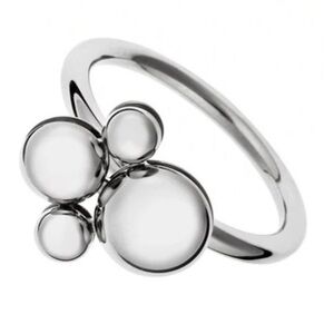 Calvin Klein Silver Spin Ring Women’s Collection Size 6 NWT with dust bag & box